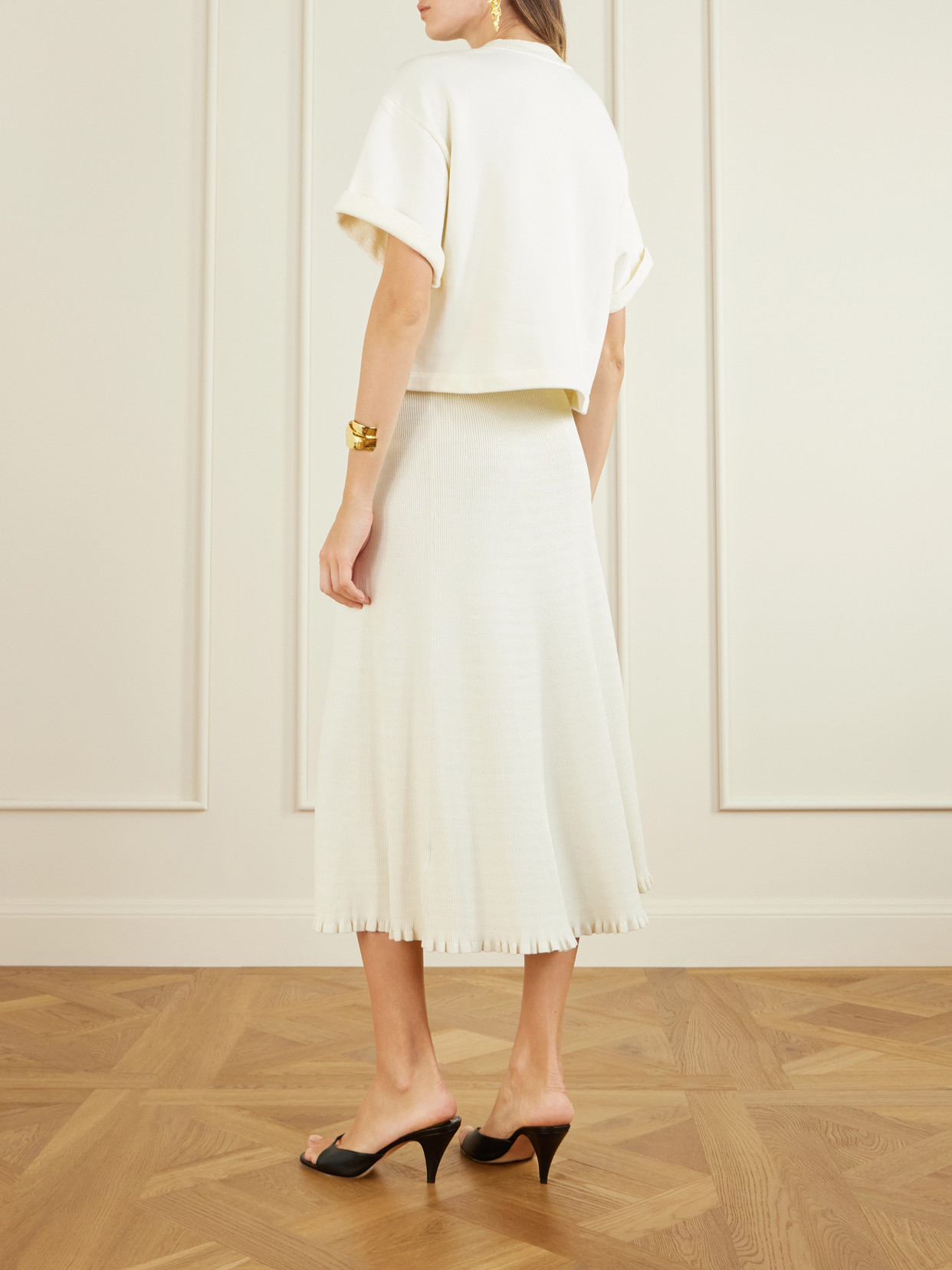 Embellished Cotton-Jersey T-Shirt