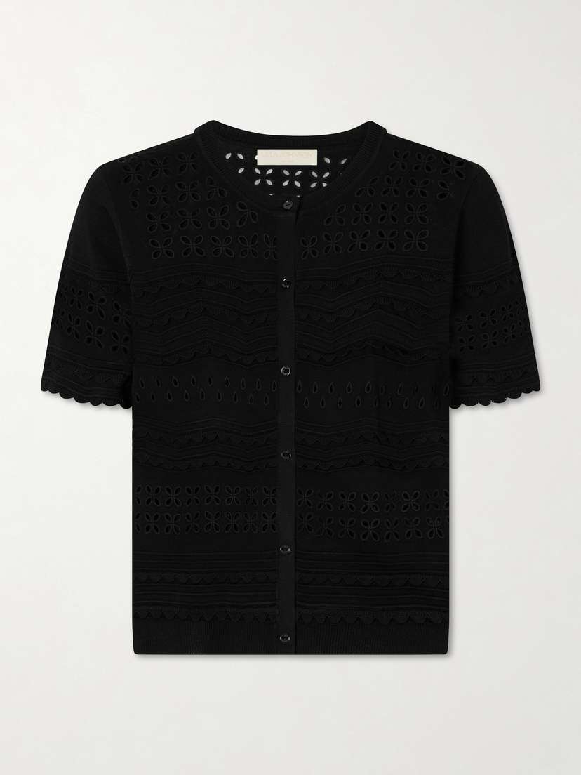 Ulla Johnson Abriana Eyelet-embellished Knitted Shirt