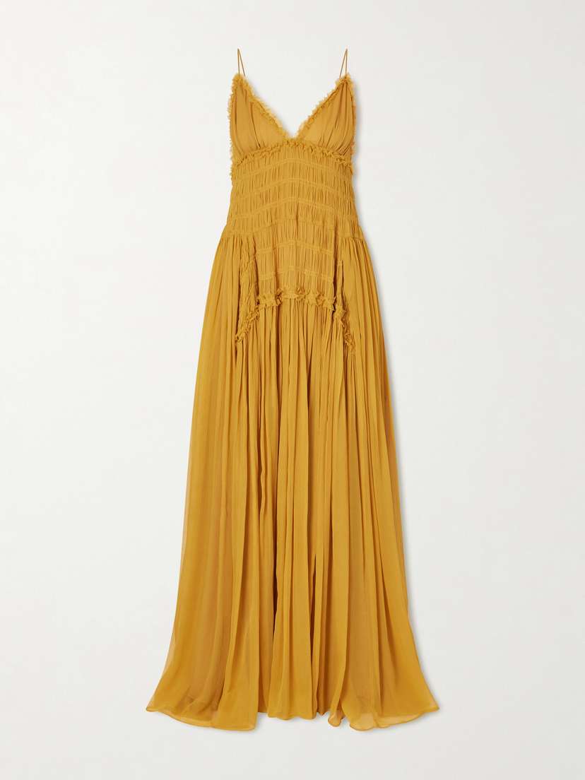 Ulla Johnson Atrani Tiered Silk-chiffon Gown