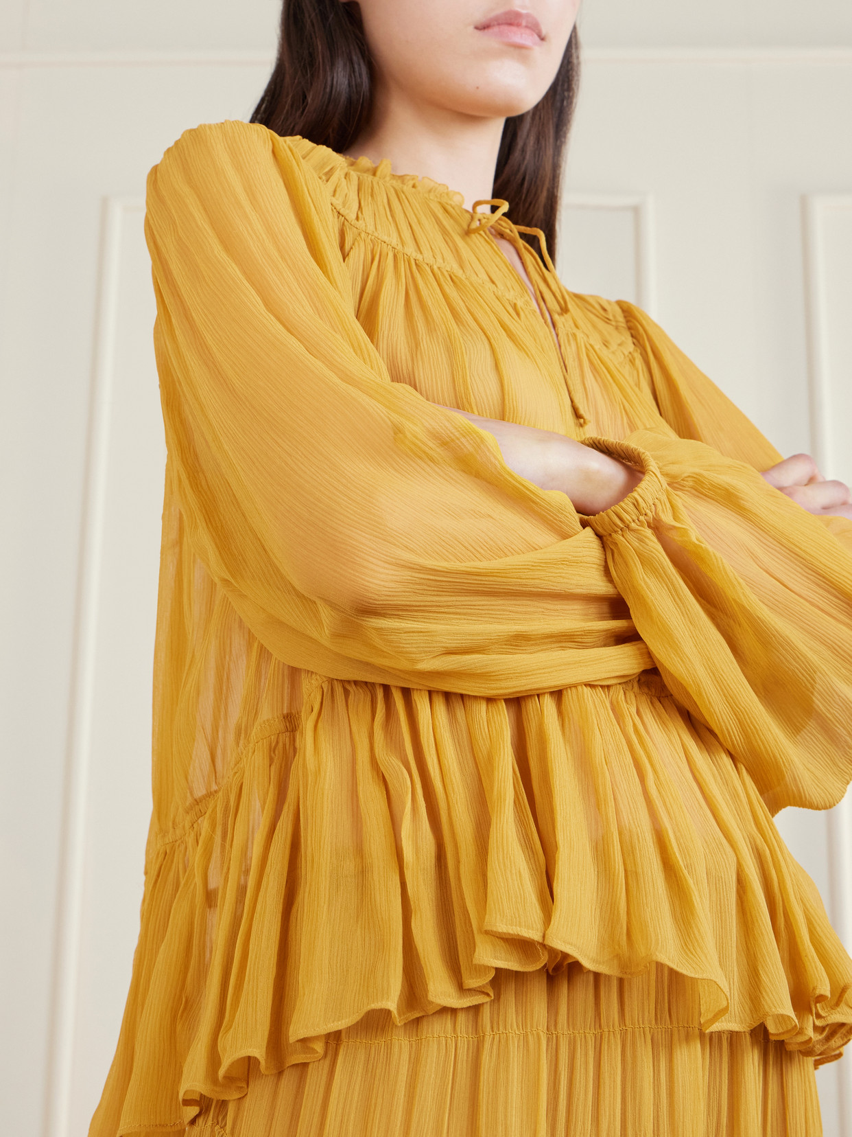 Leandra Silk-Crepon Blouse