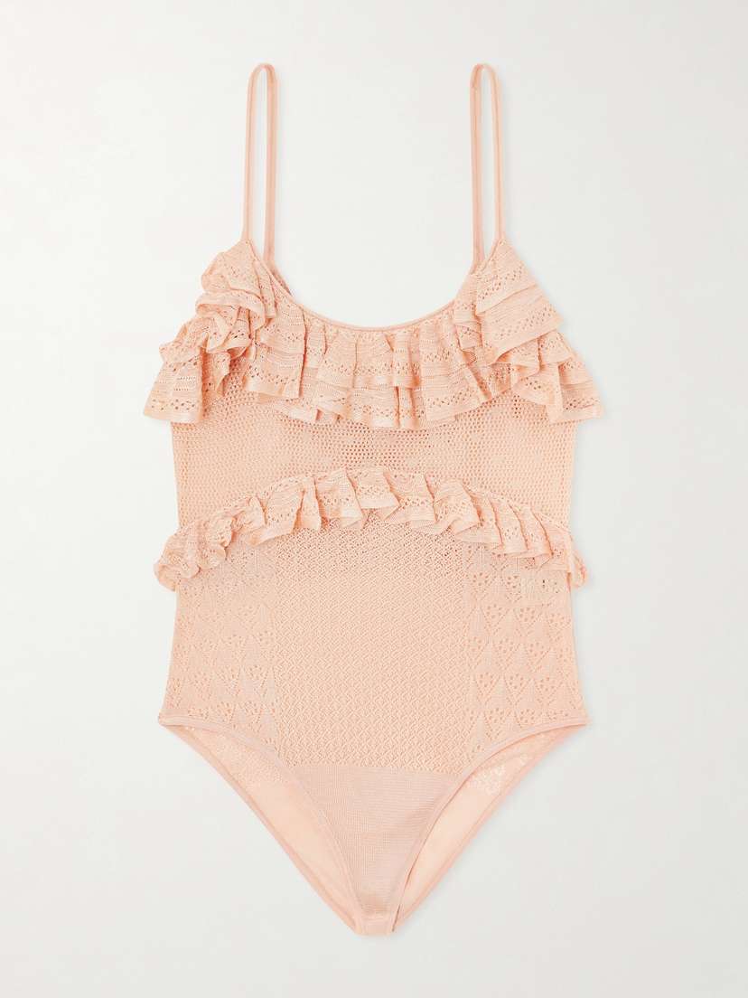 Ulla Johnson Bania Ruffled Knitted Bodysuit