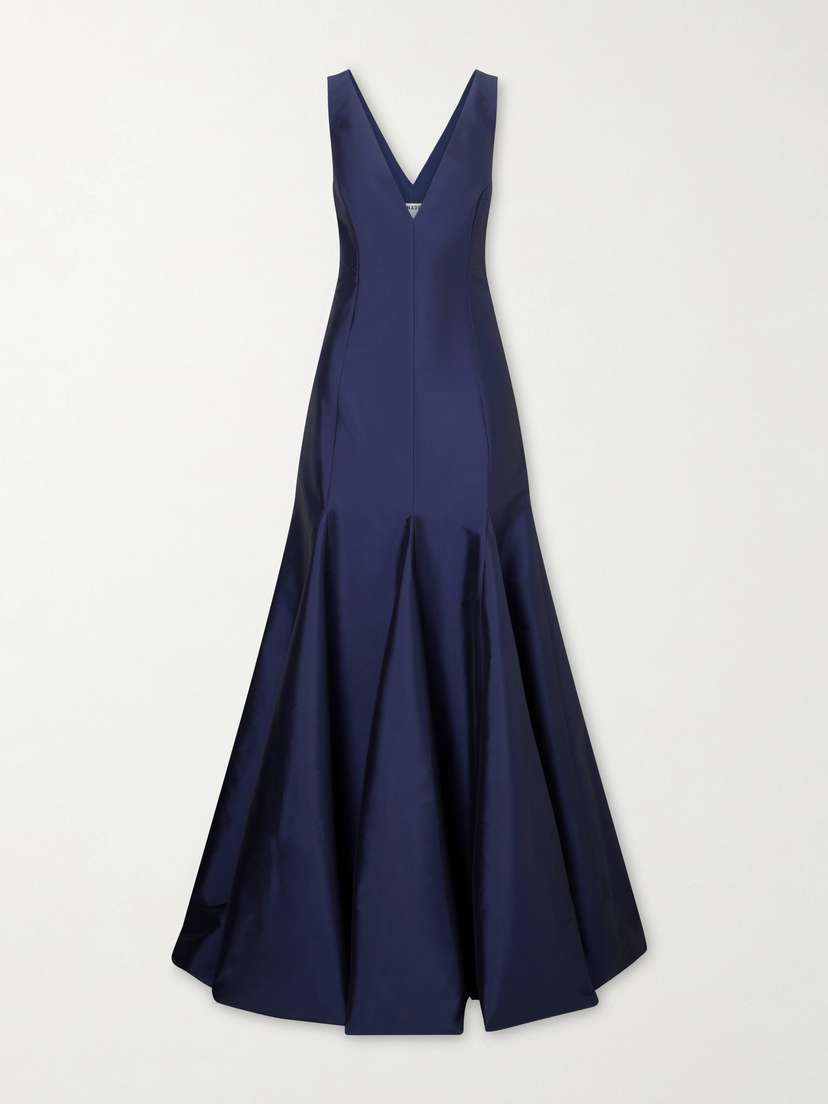 BERNADETTE Aurelia Paneled Crepe Gown