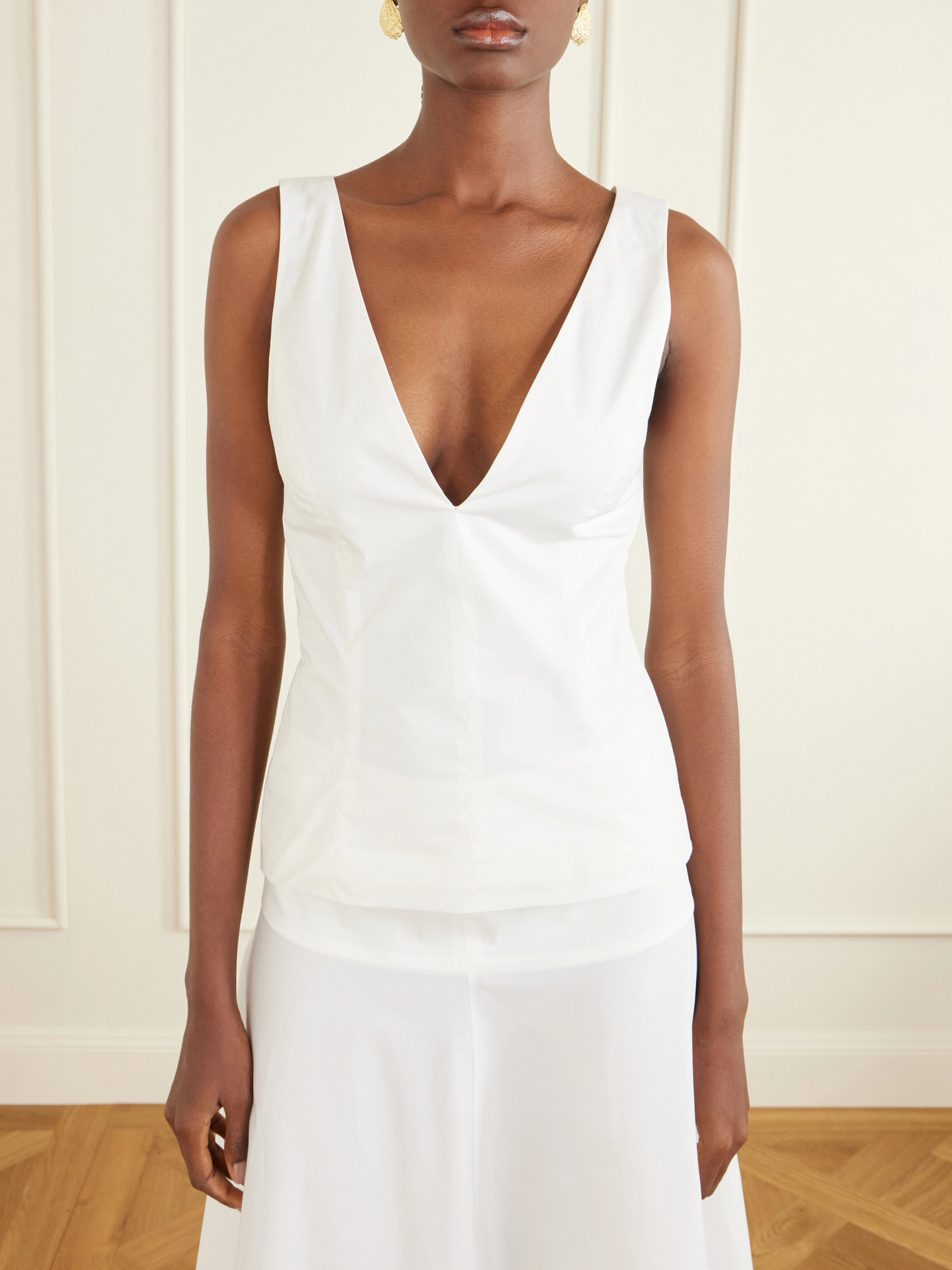 Cotton-Blend Blouse