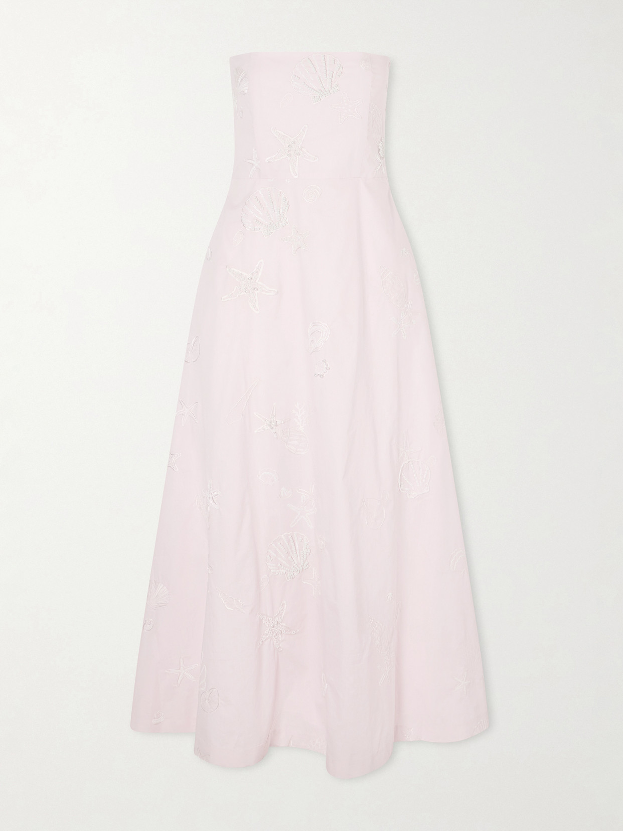 Bernadette Odette Cotton Embroidered Dress In Gray
