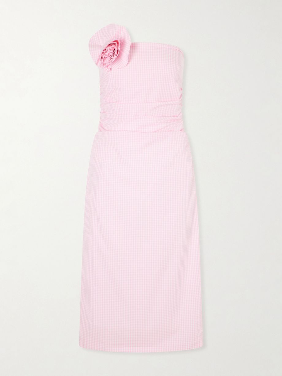 Vera embellished gingham cotton midi dress