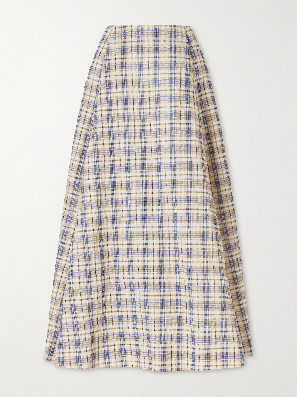 Checked Seersucker Maxi