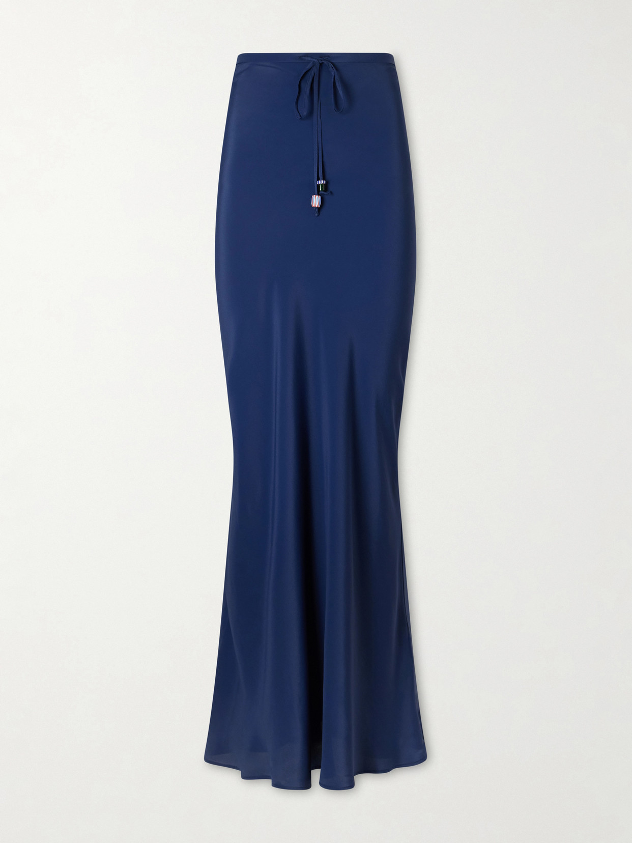 Bernadette Emily Satin Maxi Skirt In Blue