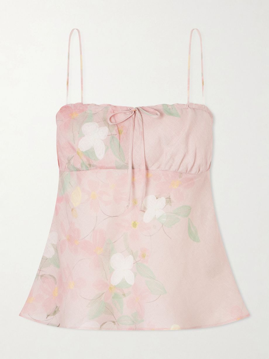 Riri floral-print linen camisole