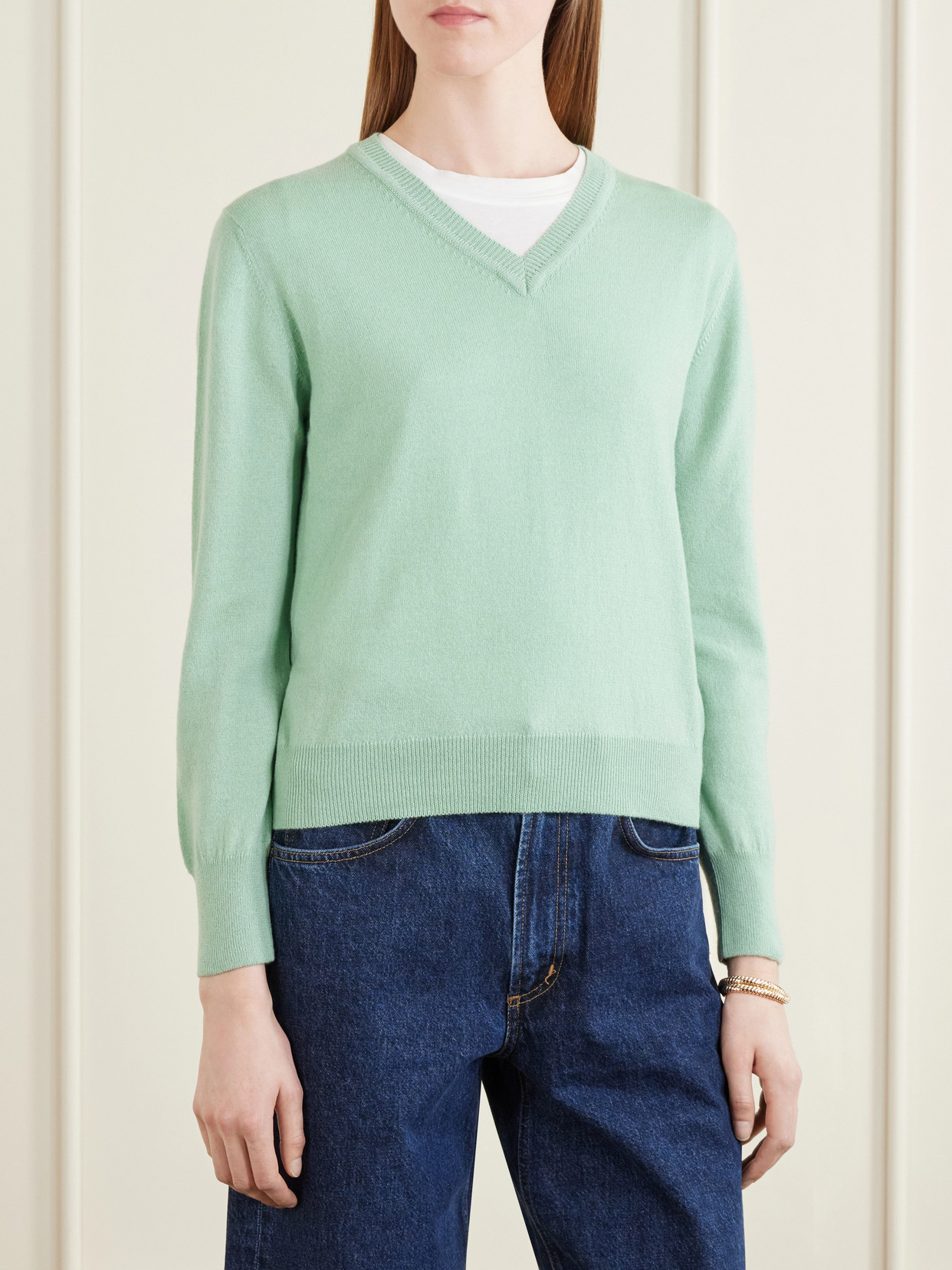 &Daughter - Slim Cashmere And Cotton-Blend Sweater
