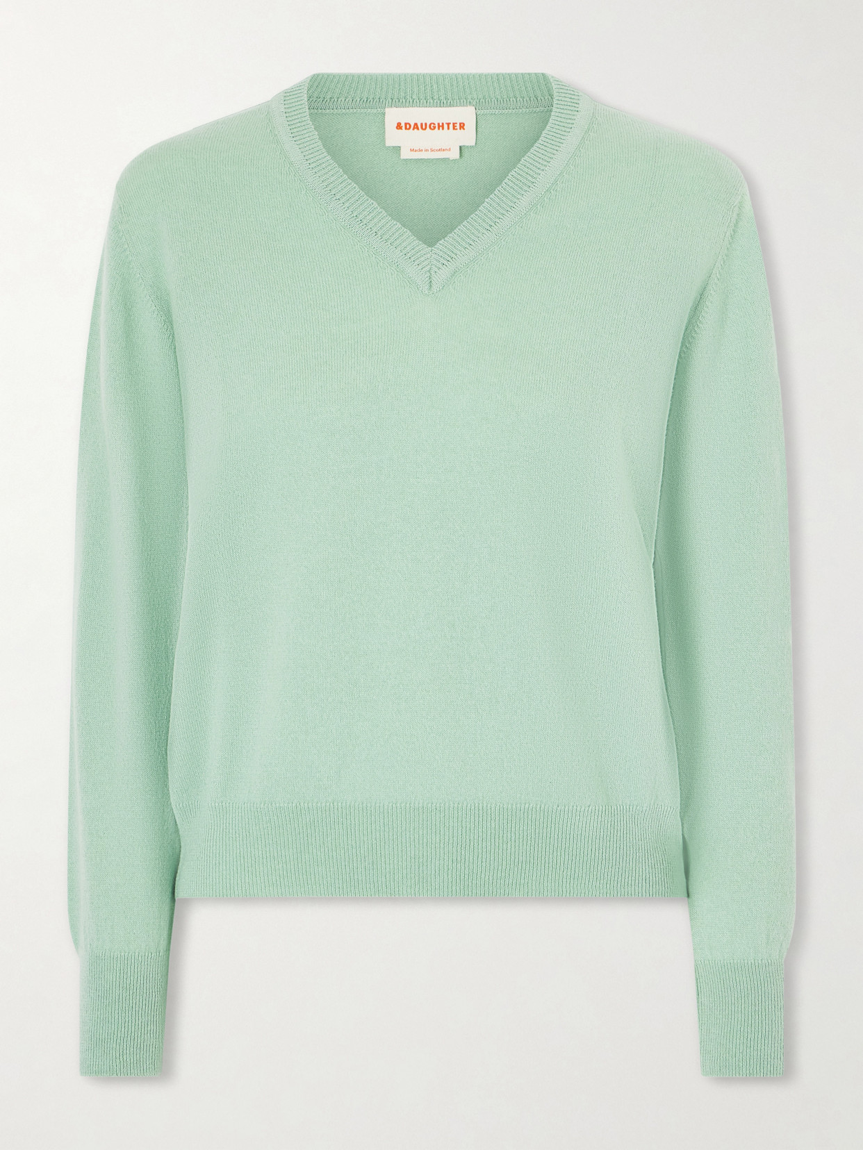 And-daughter Slim Cashmere And Cotton-blend Sweater In Black