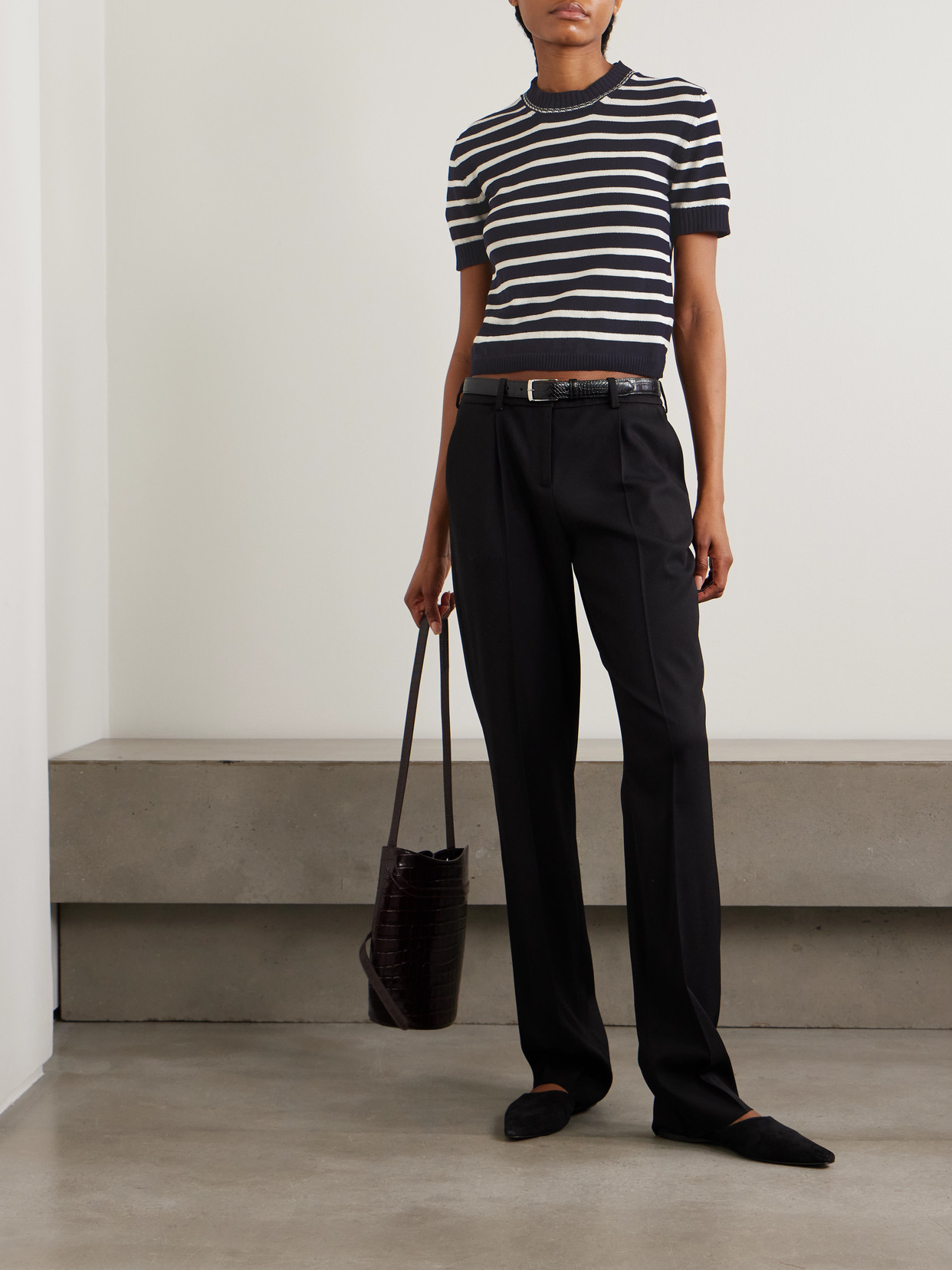 &Daughter - Shona Striped Organic Cotton Top