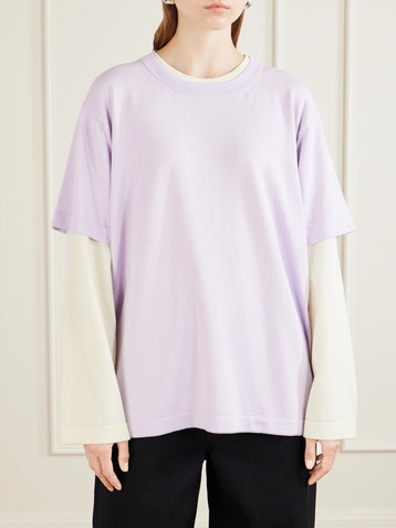 &DAUGHTER T-knit ribbed-knit cotton T-shirt