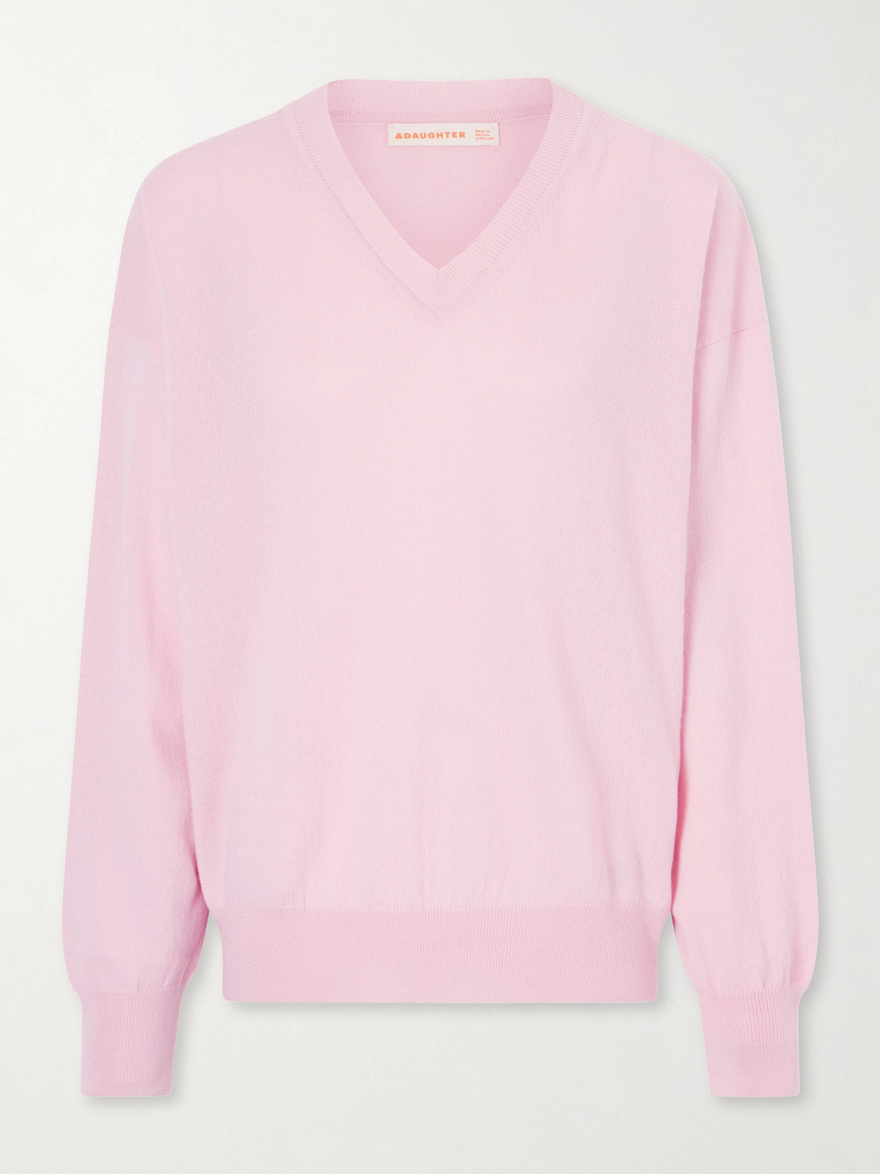 And-daughter Tahra Cashmere And Cotton-blend Sweater In Pink