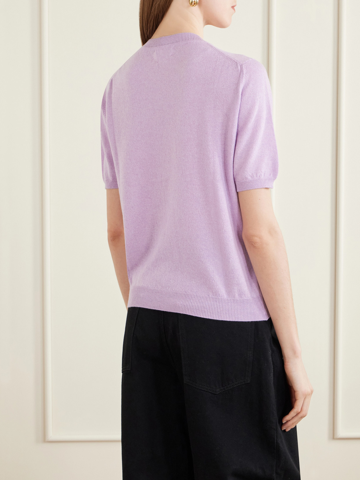 &Daughter - Emer Cropped Cashmere And Cotton-Blend T-Shirt