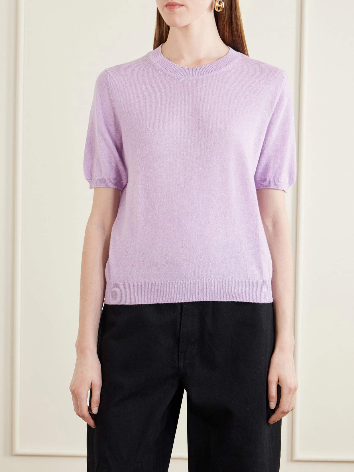 &Daughter - Emer Cropped Cashmere And Cotton-Blend T-Shirt