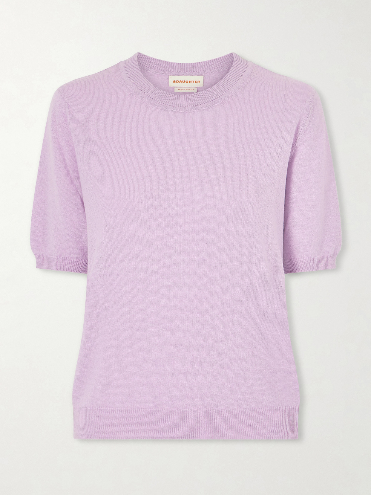 And-daughter Emer Cropped Cashmere And Cotton-blend T-shirt In Black
