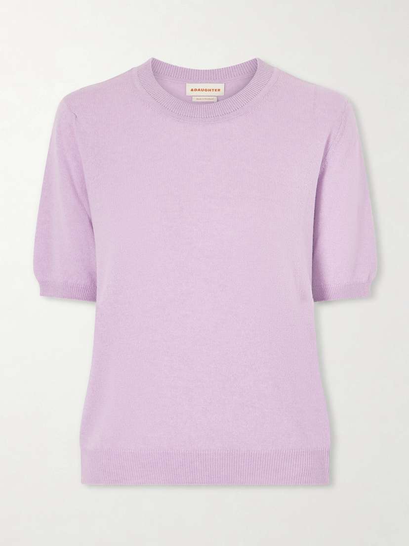 &Daughter Emer Cropped Cashmere And Cotton-blend T-shirt