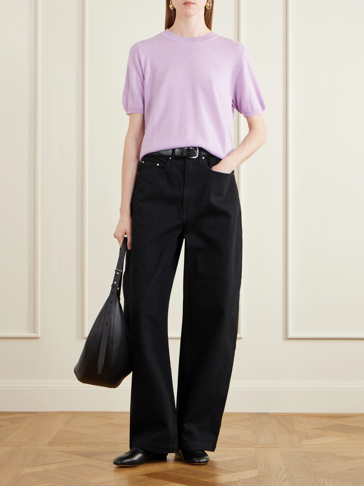 &Daughter - Emer Cropped Cashmere And Cotton-Blend T-Shirt