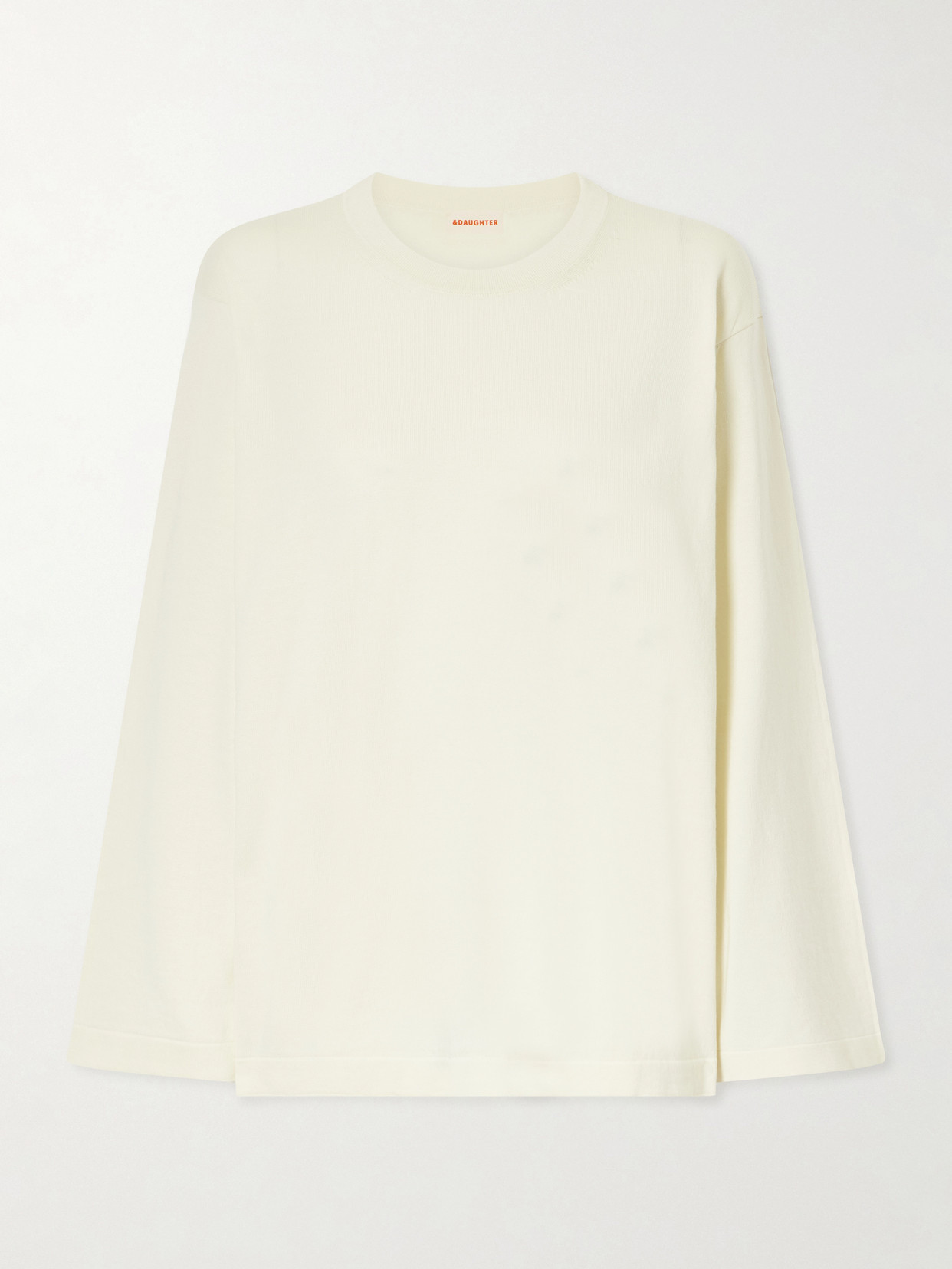 And-daughter Cotton-jersey Sweater In Neutral