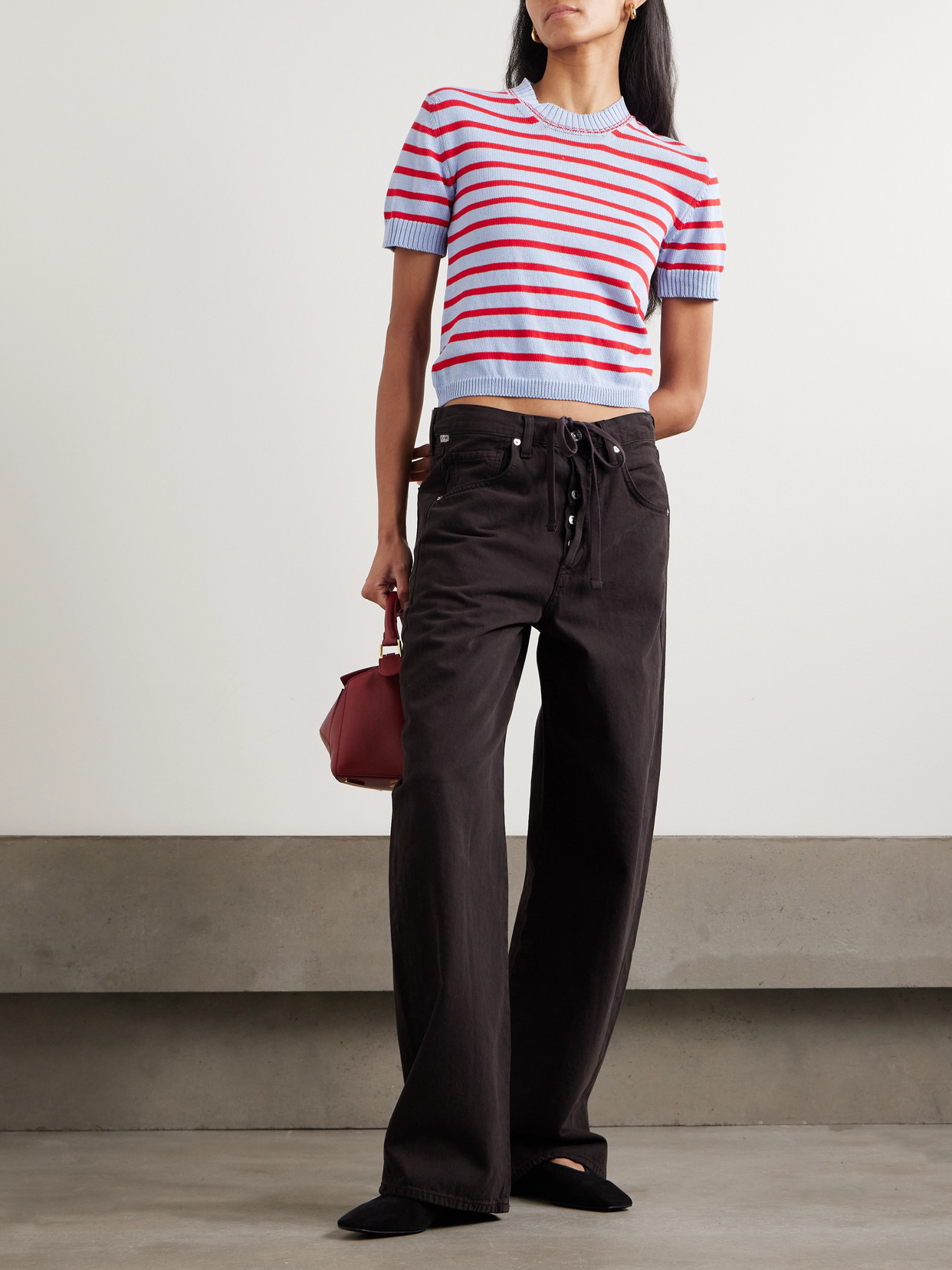 &Daughter - Shona Striped Organic Cotton Top