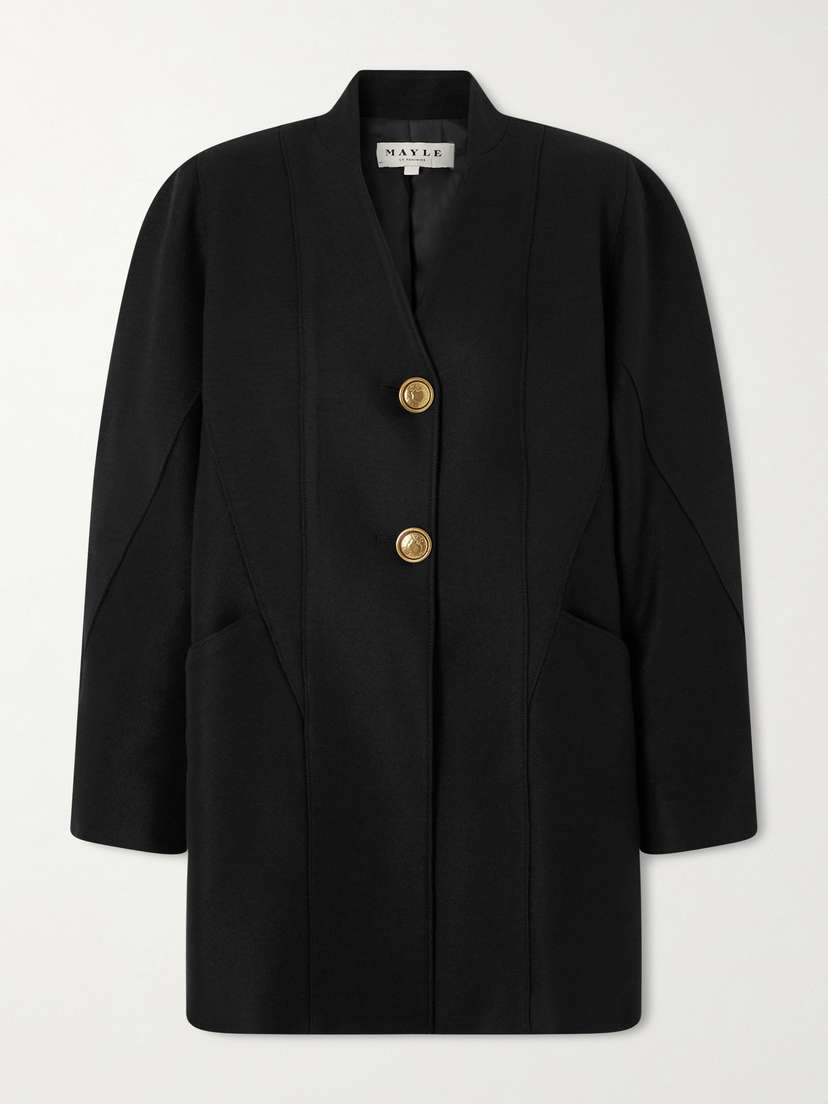 MAISON MAYLE Ines Paneled Wool-twill Coat