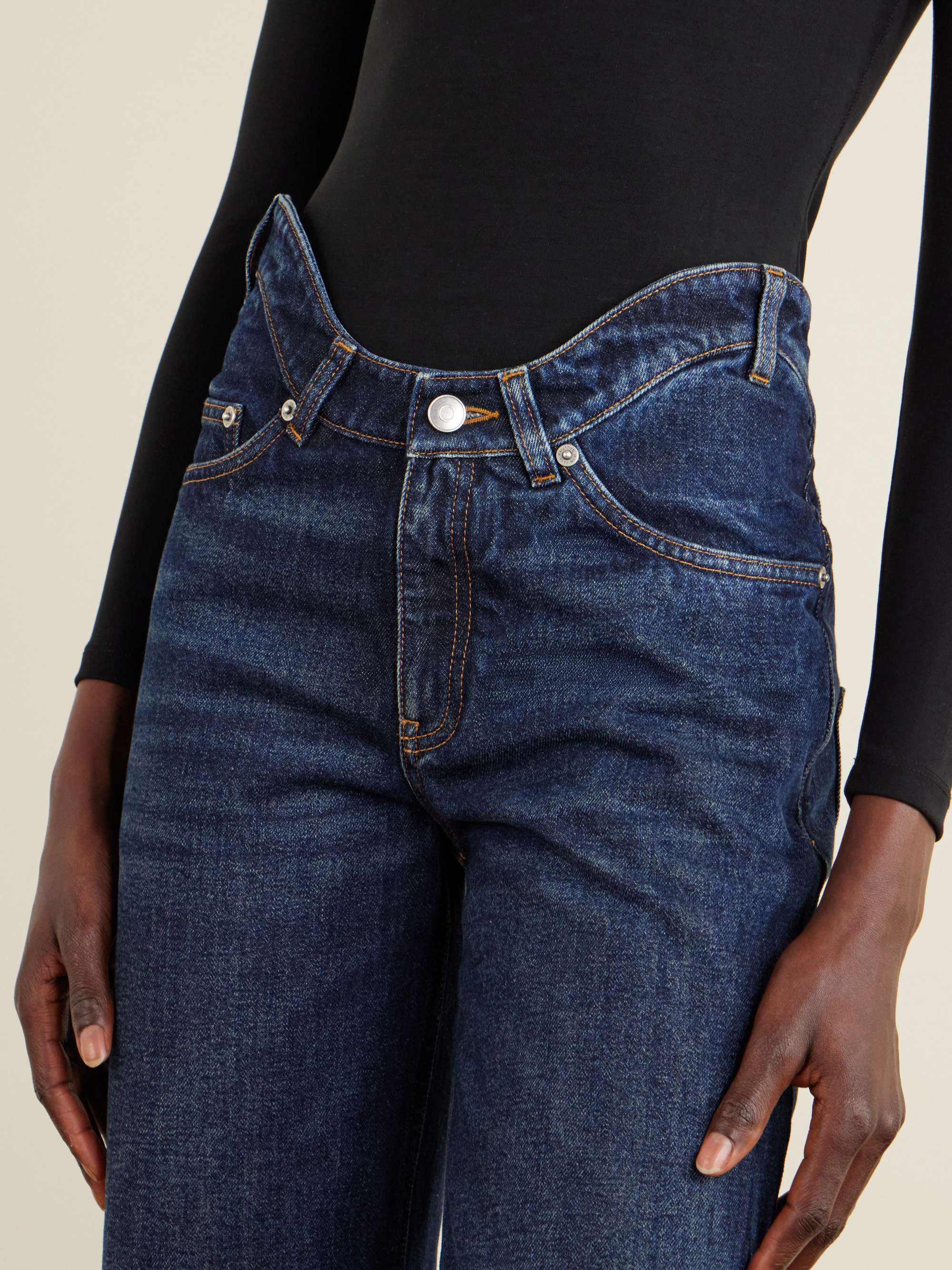JEAN PAUL GAULTIER High-rise straight-leg jeans | NET-A-PORTER