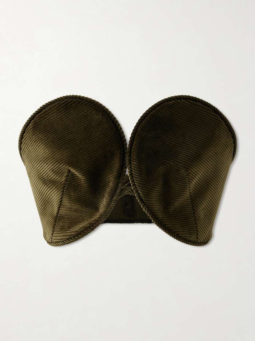 Jean Paul Gaultier Cotton-corduroy Bandeau Top