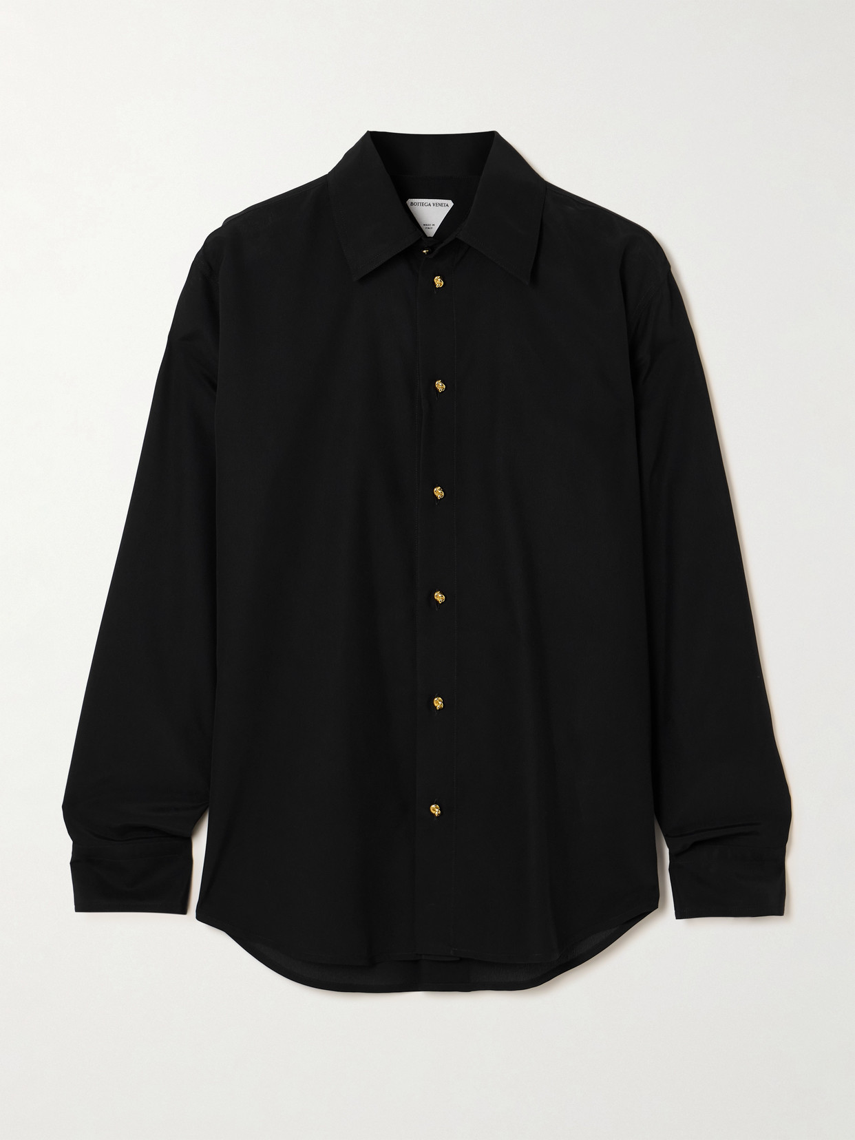 Bottega Veneta Poplin Shirt In Black