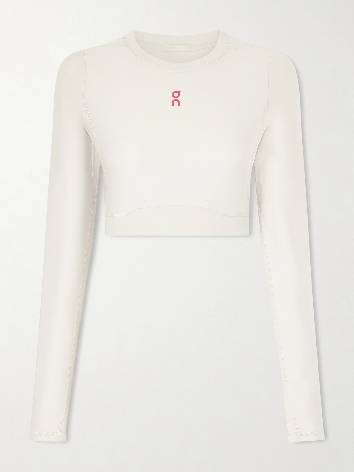 Year Of The Horse Cropped Mesh-Trimmed Stretch Recycled Top