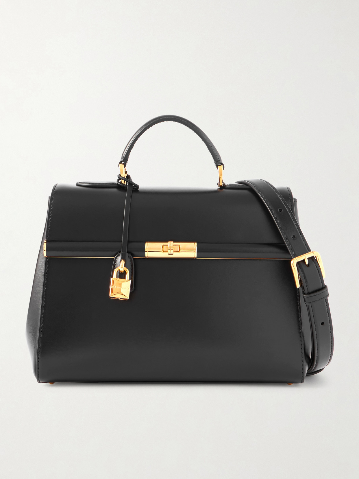 Dolce & Gabbana Marlene Leather Shoulder Bag In Black