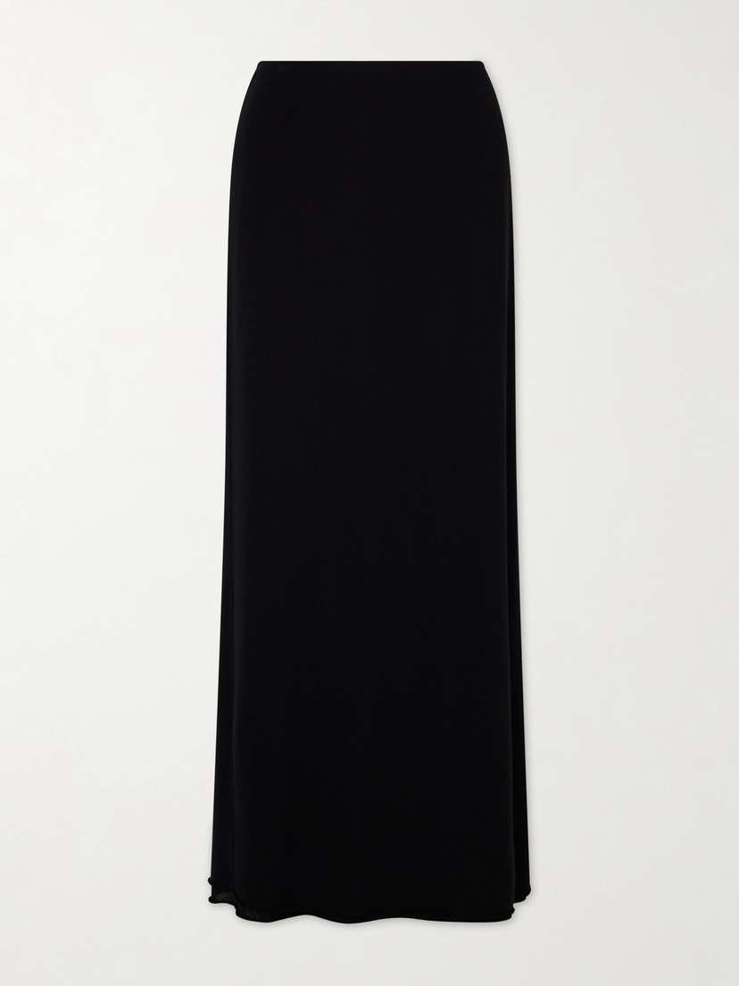 COLLEEN ALLEN Stretch Tencel™, Silk And Cashmere-blend Maxi Skirt