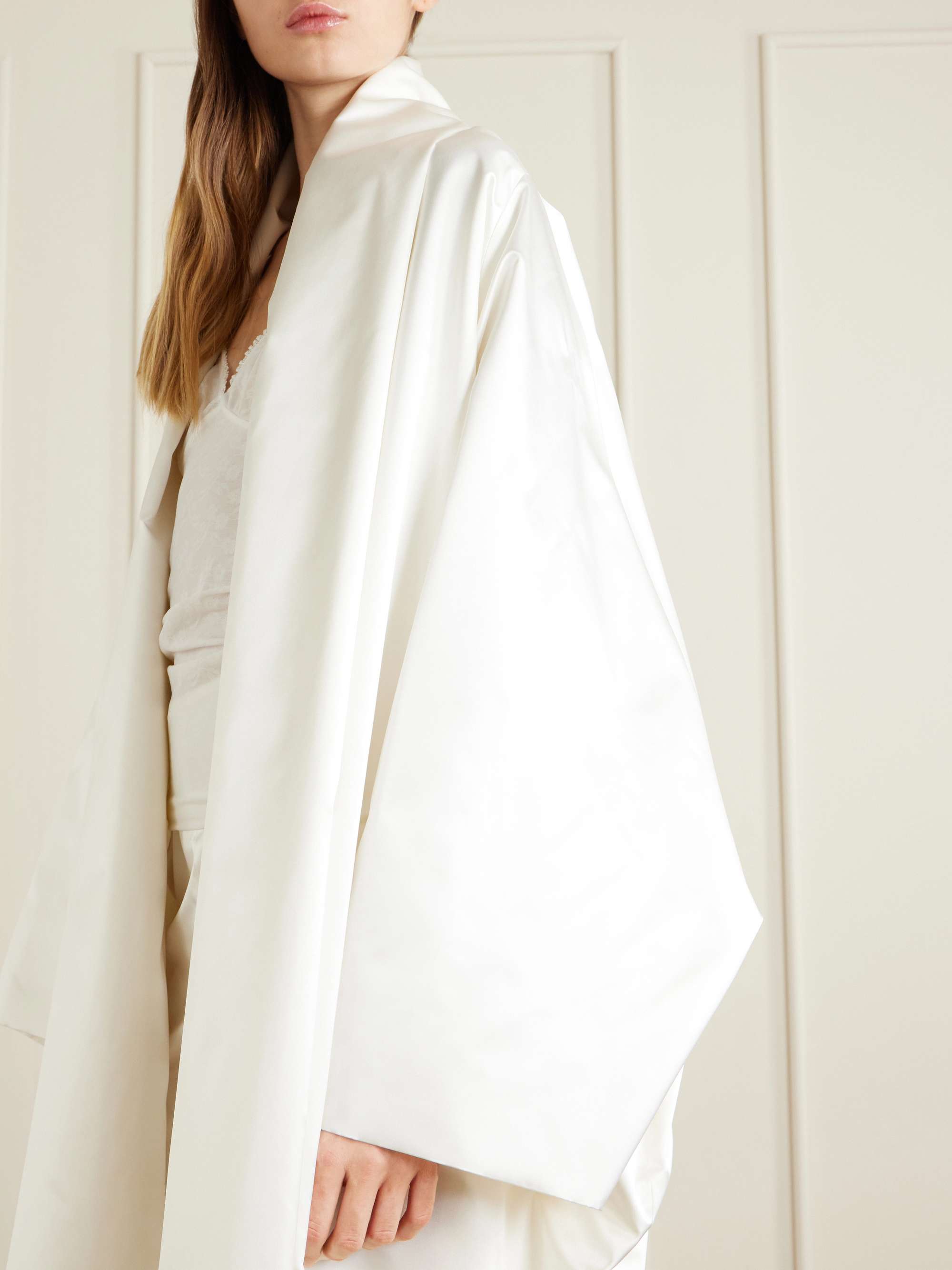 COLLEEN ALLEN Silk duchesse-satin coat | NET-A-PORTER