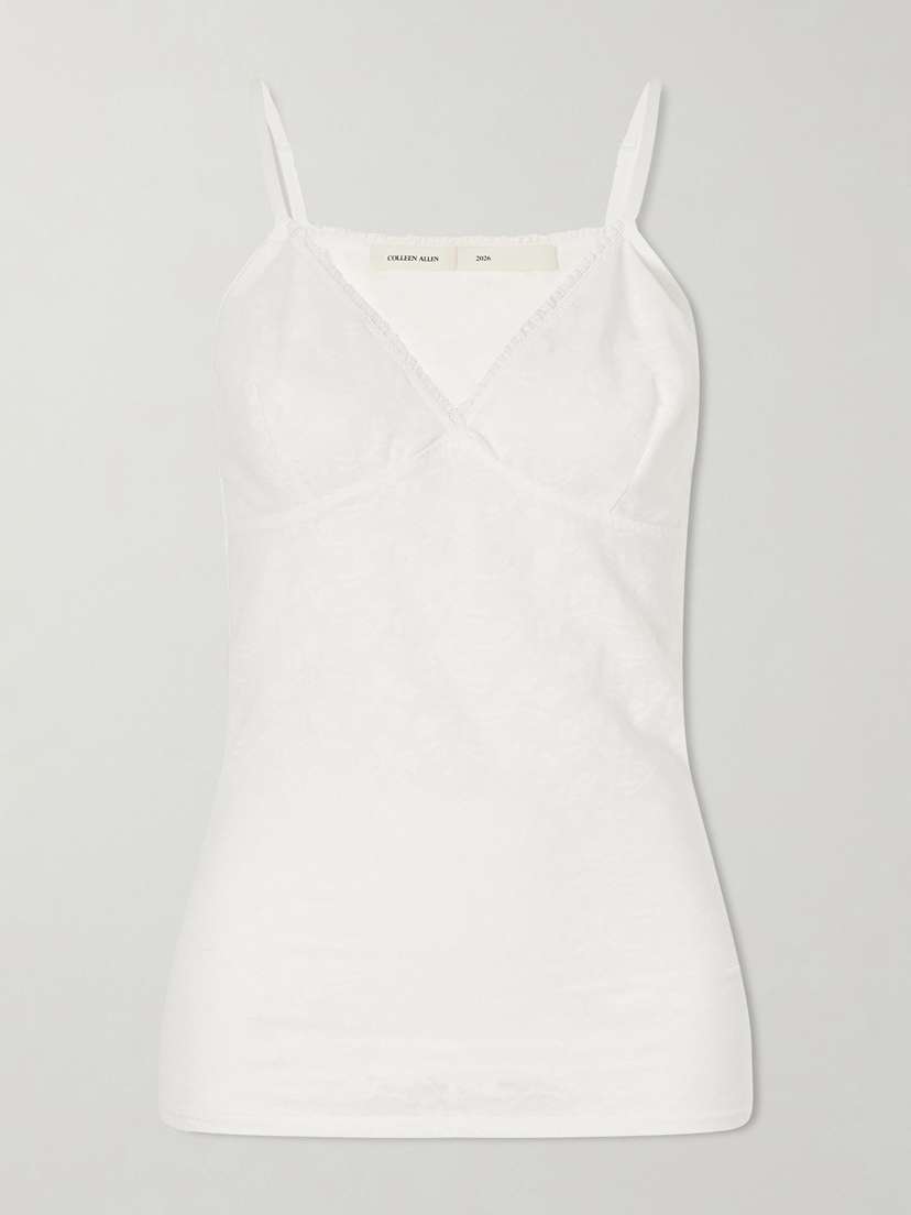 COLLEEN ALLEN Floral Vintage Mesh Tank