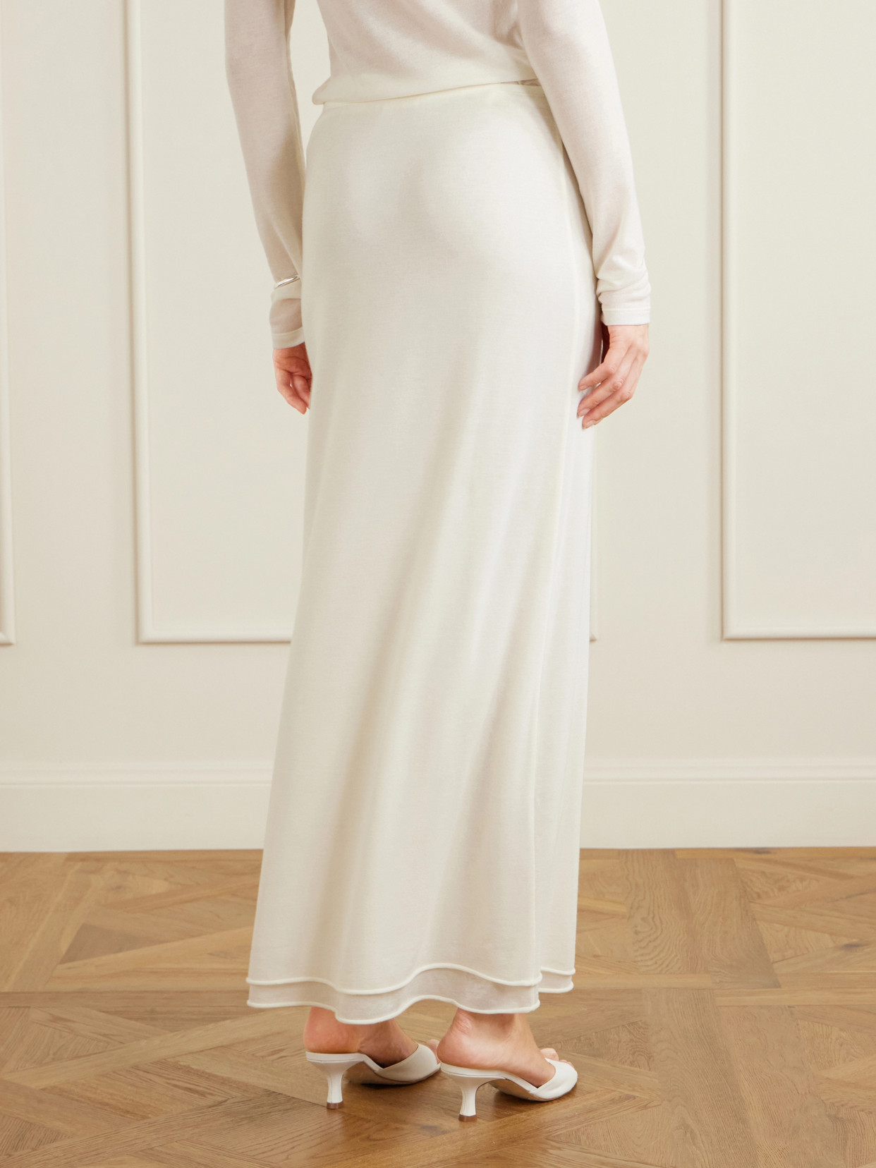 Stretch Tencel Modal, Silk And Cashmere-Blend Maxi