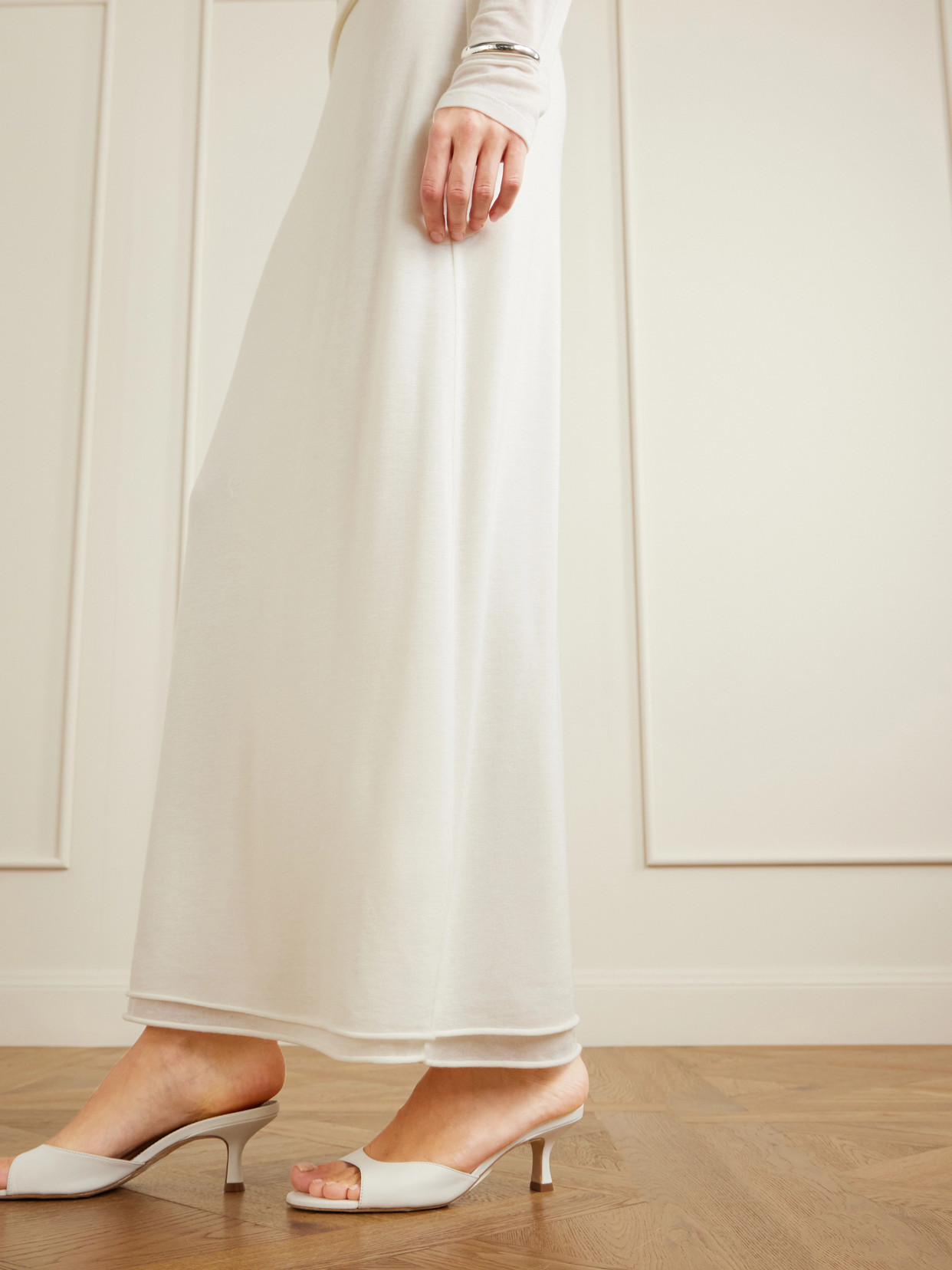 Stretch Tencel Modal, Silk And Cashmere-Blend Maxi