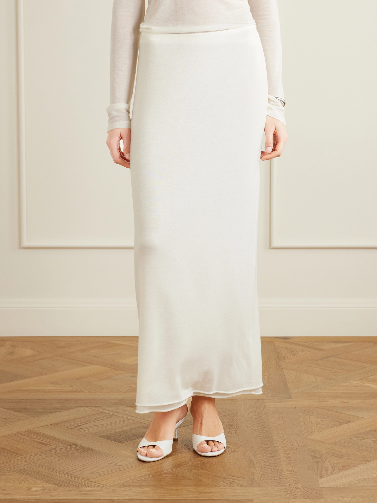 Stretch Tencel Modal, Silk And Cashmere-Blend Maxi