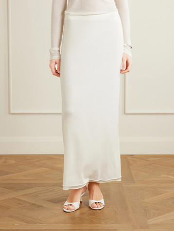 COLLEEN ALLEN Stretch TENCEL™ modal, silk and cashmere-blend maxi skirt