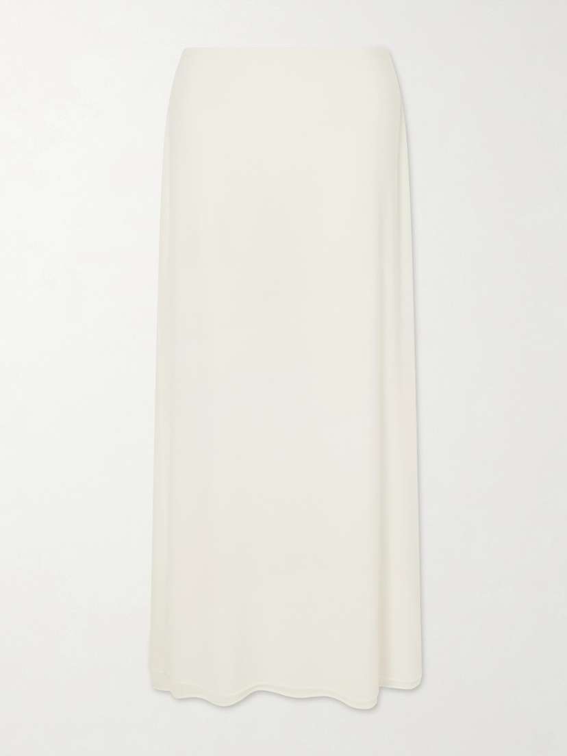 COLLEEN ALLEN Stretch Tencel™, Silk And Cashmere-blend Maxi Skirt
