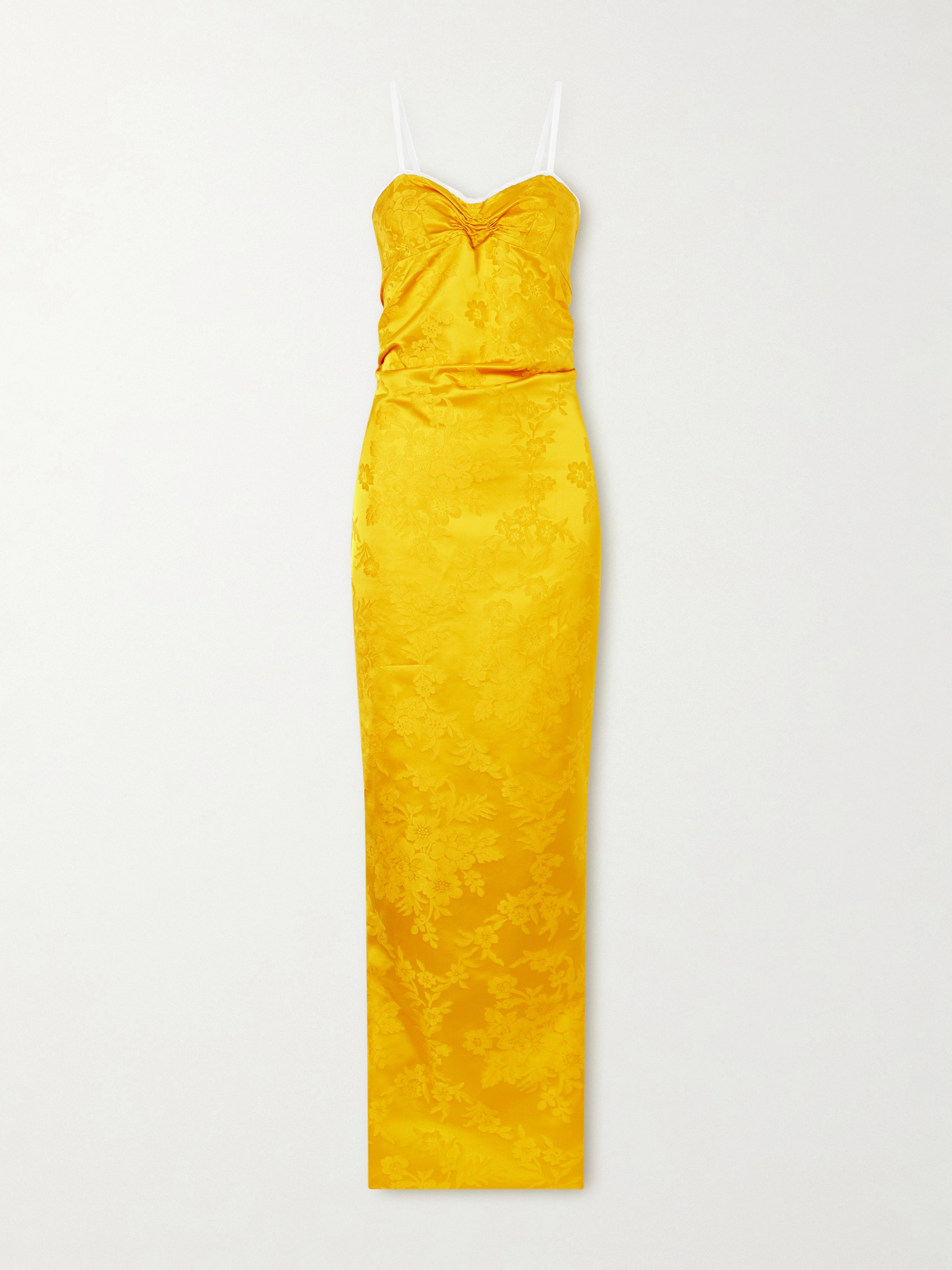COLLEEN ALLEN Floral-jacquard cotton-blend gown thumbnail