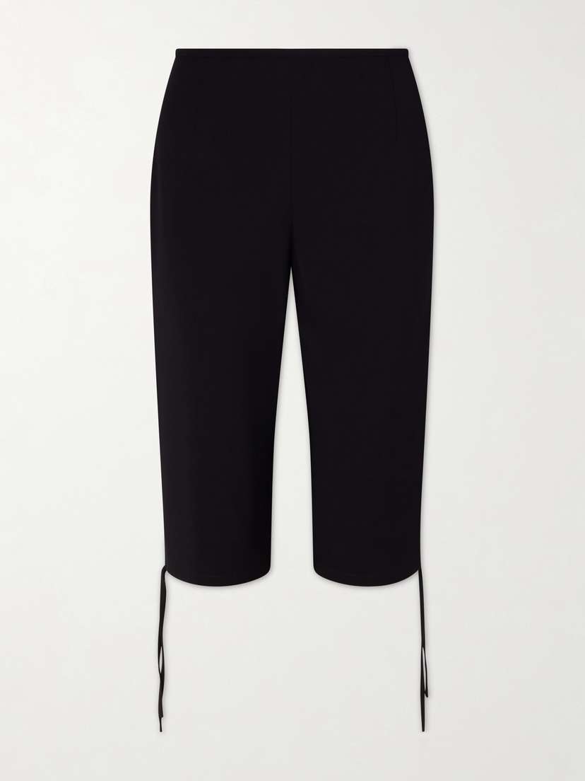 COLLEEN ALLEN Theatre Copped Stretch-crepe Straight-leg Pants
