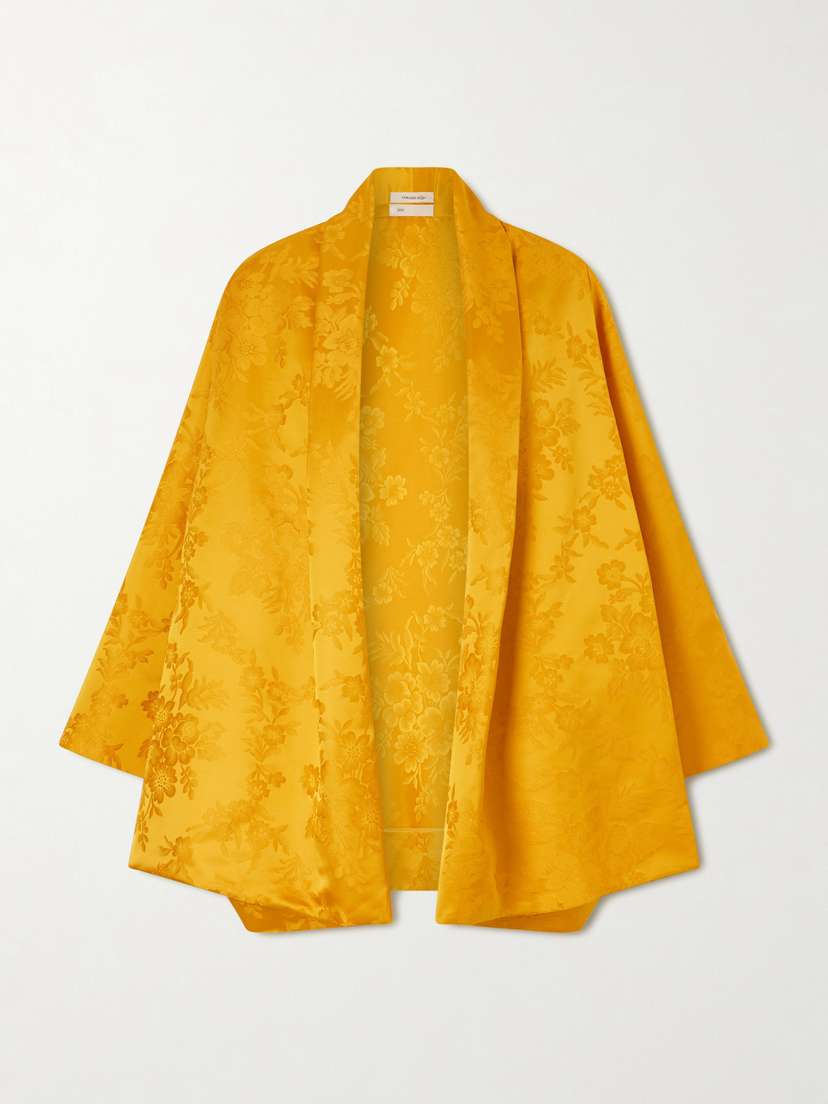 COLLEEN ALLEN Floral-jacquard Cotton-blend Cape