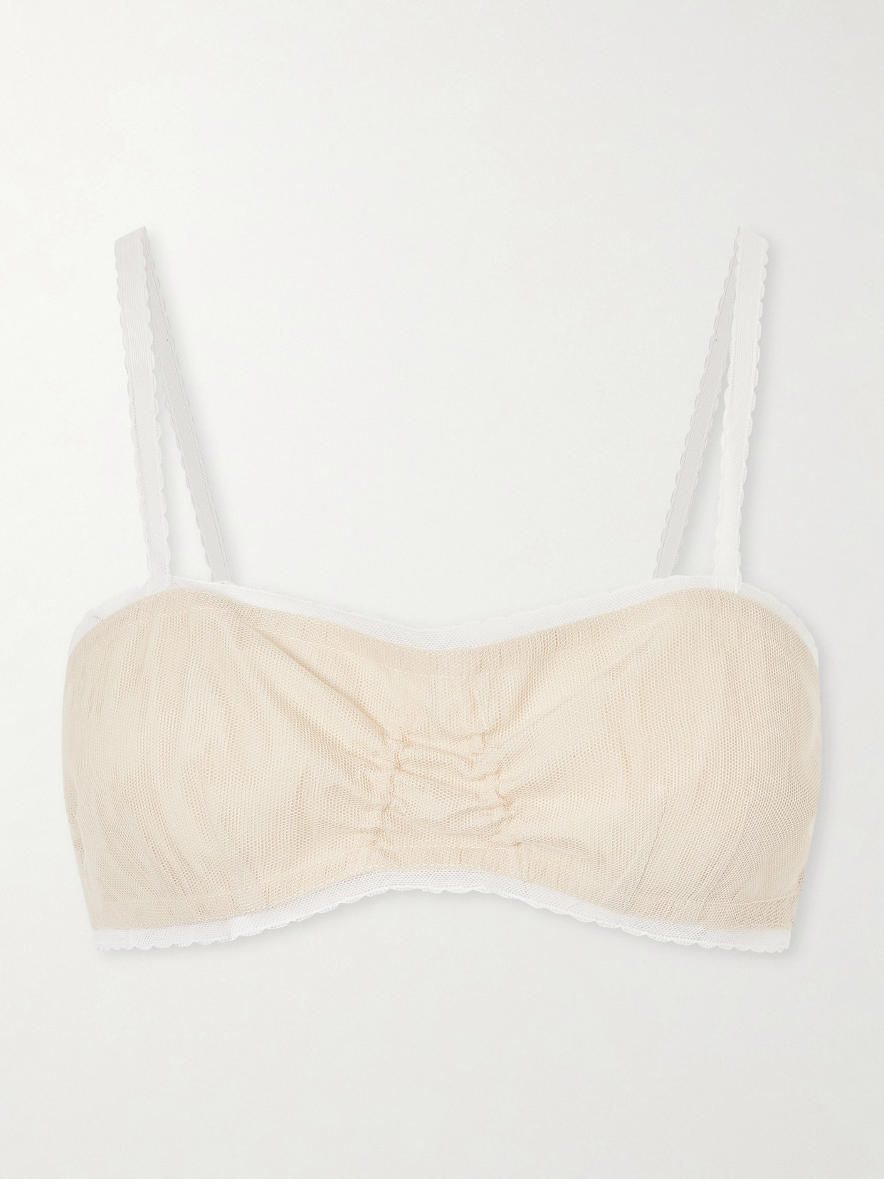Colleen Allen Tulle Bralette In Neutral