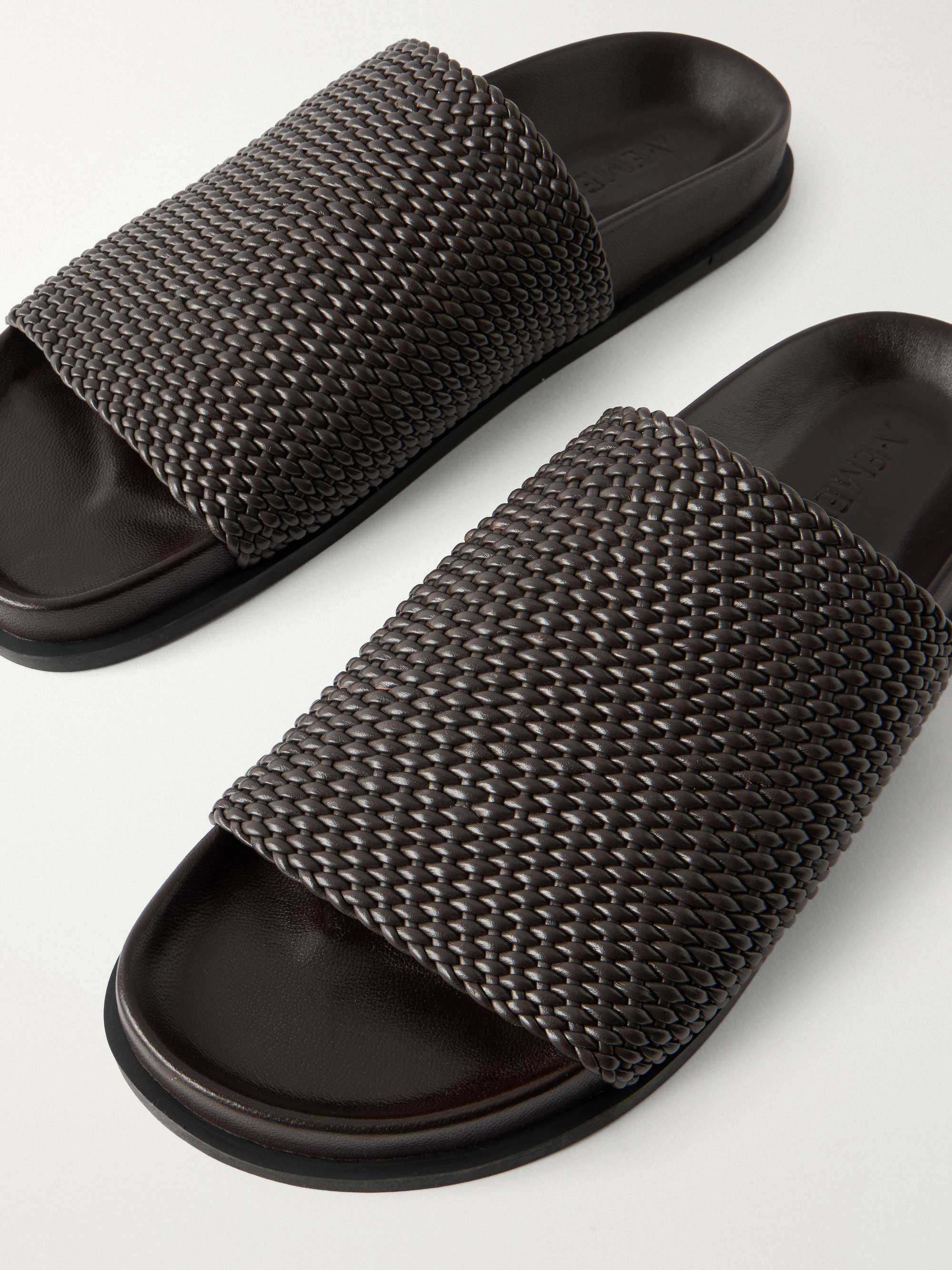A.EMERY Luca  Brown Leather Slide Sandals - LUCA Leather Slide - Ravine | Sandals | Huckberry main image 3