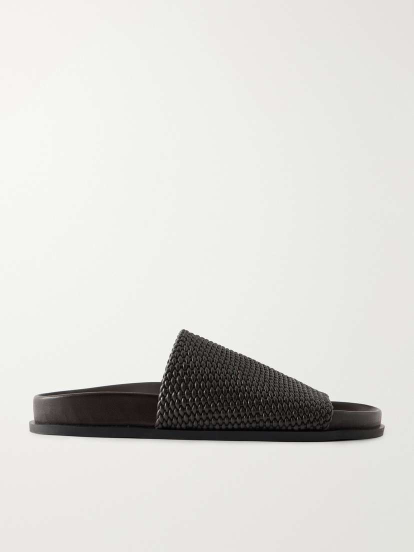 A Emery Luca Woven Leather Slides | Thumbnail 7