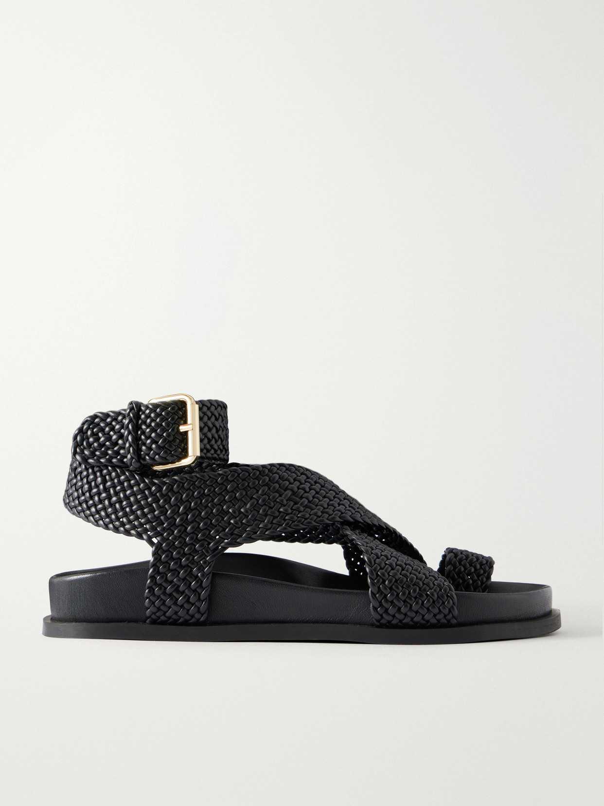 A.emery Jalen Woven Leather Sandals In Black