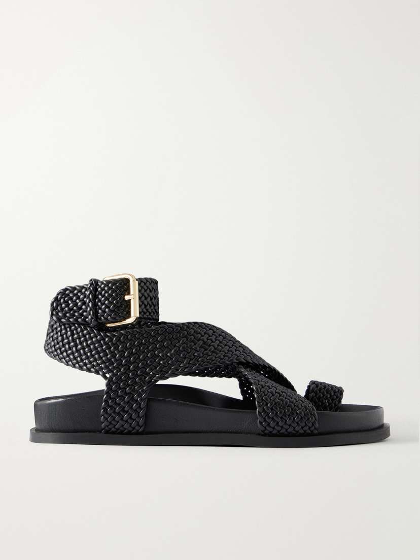 A Emery Jalen Woven Leather Sandals