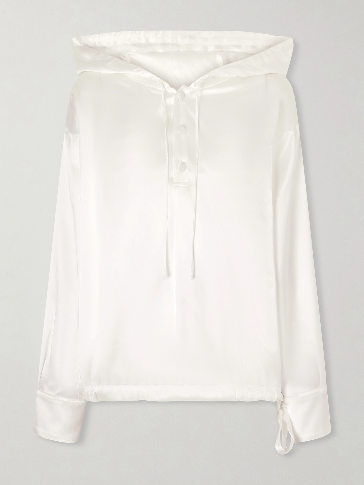 Sharon Wauchob Hooded Silk-satin Blouse In White