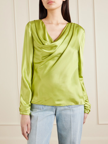 Valentino Garavani Silk-satin blouse