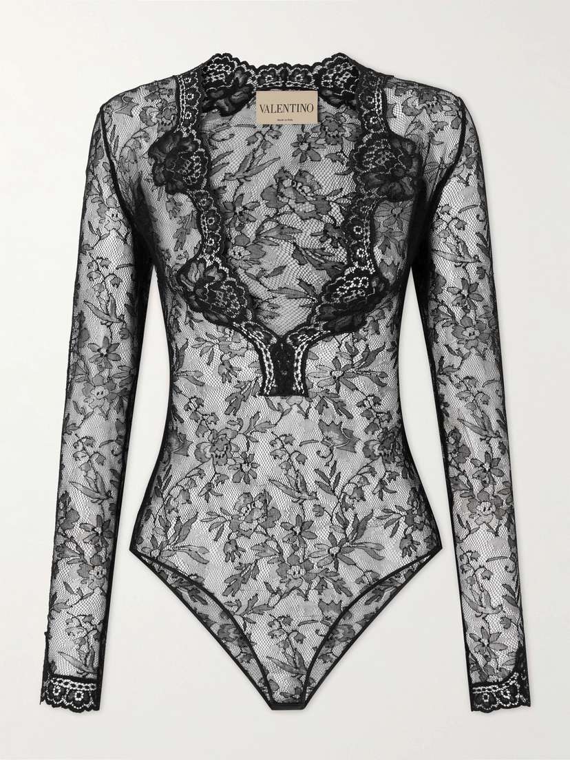 Valentino Garavani Stretch-lace Bodysuit