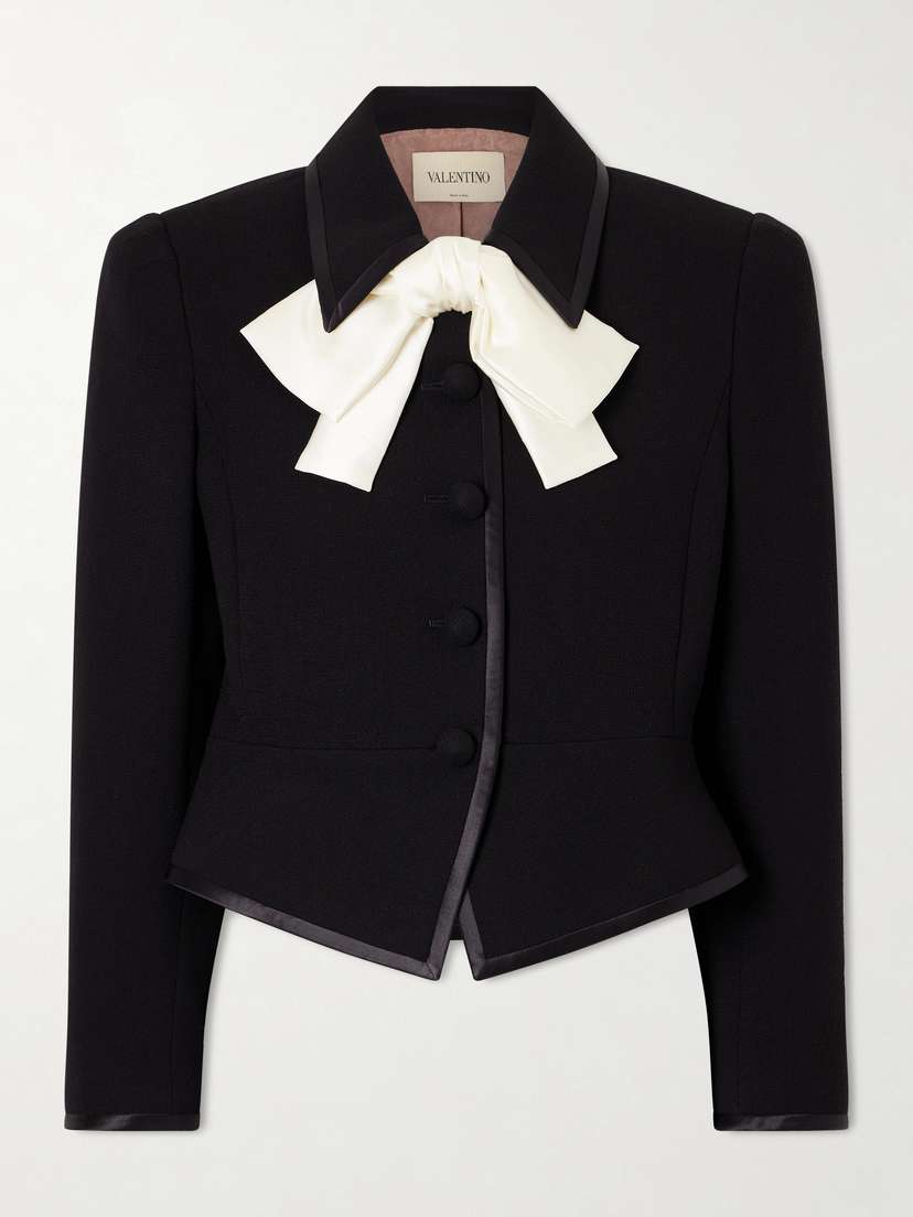 Valentino Garavani Bow-embellished Wool Jacket